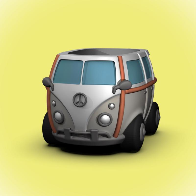 VW Bubble Bus -Bowl/Pot (+BambuLab AMS file)