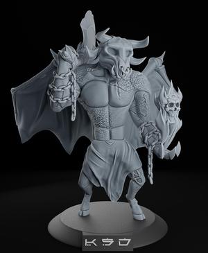 The butcher gargoyle + free dragon skull warhammer tabletop wargame rpg dnd mini