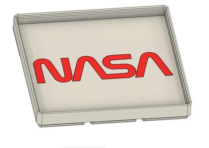 Gridfinity Coaster NASA Logo (3x3)
