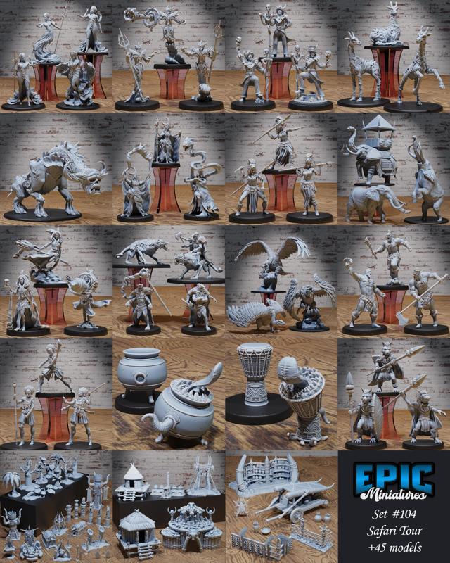 Safari Tour Set / Wild Animal & Tribe Encounter / Fantasy Africa Collection / Pre-Supported