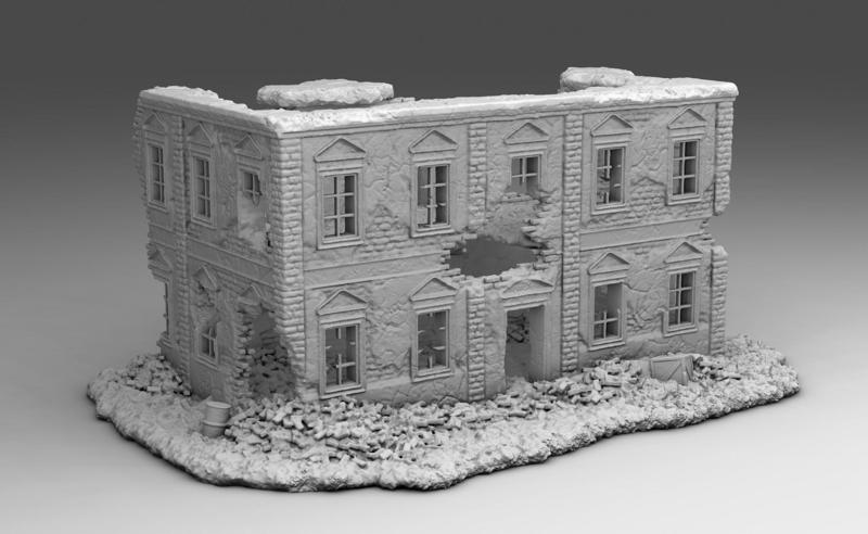 Destroyed building