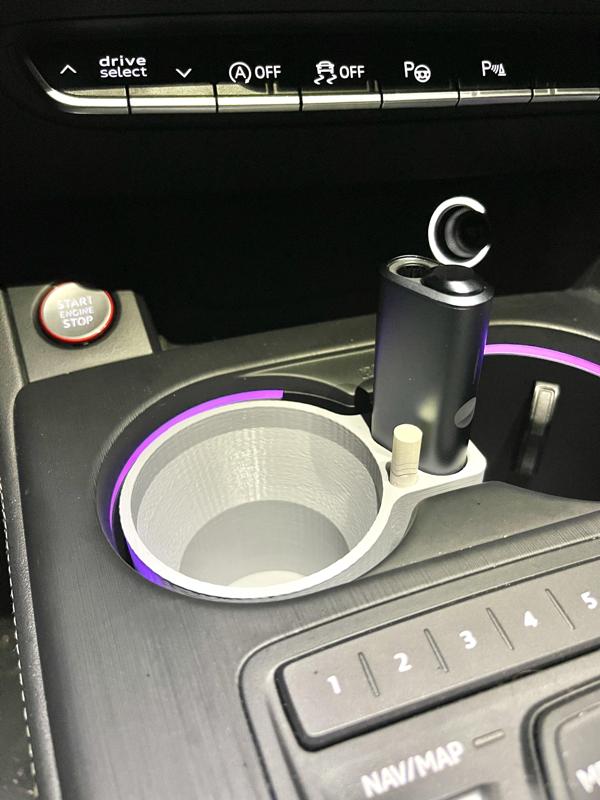 "Cupholder" & "Iqos Iluma One" holder for Audi A5/S5/RS5 (Type "F5" 2016-2019)