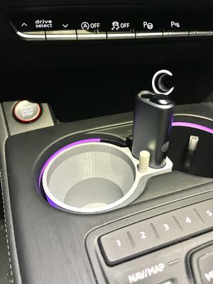 "Cupholder" & "Iqos Iluma One" holder for Audi A5/S5/RS5 (Type "F5" 2016-2019)