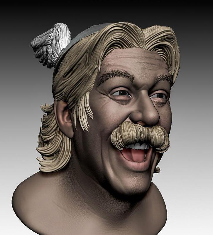 asterix head 3D print model