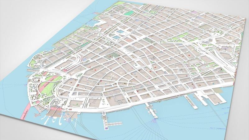 Cityscape New York USA fragment city Strets and roads