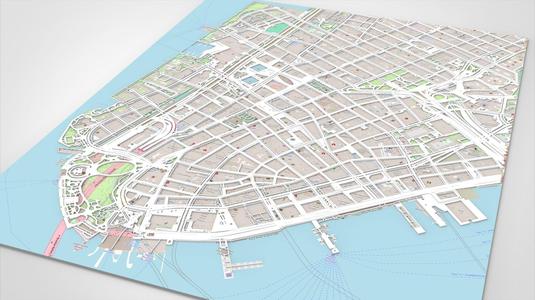Cityscape New York USA fragment city Strets and roads