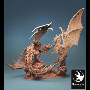Diorama Dark Dragon VS Grey Dragon
