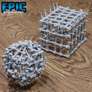 Bone Cage / Skelet City Item / Undead Beast Town Decoration / Evil Zombie Village Environment / Rotting Humanoid Kingdom / Skeleton Monster Jail / Graveyard Encounter