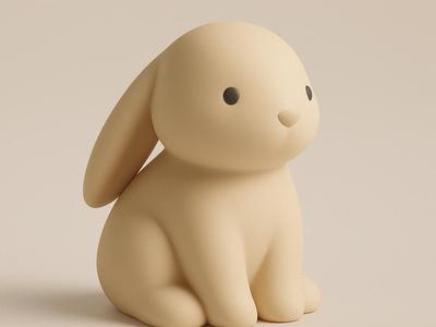 Adorable Minimalist Rabbit