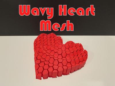 Wavy Heart Mesh - NASA Fabric