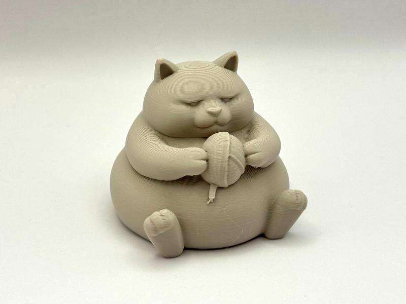 Chonk Cat with Yarn Ball