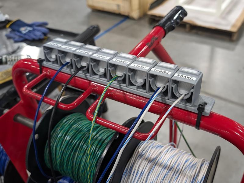 Wire Pulling Cart - Tail Holder and Organizer