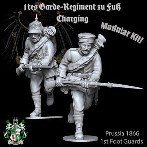 Prussian 1tes Garde-Regiment zu Fuß Charging (4Variants: Full & Light-Kit-Versions!)