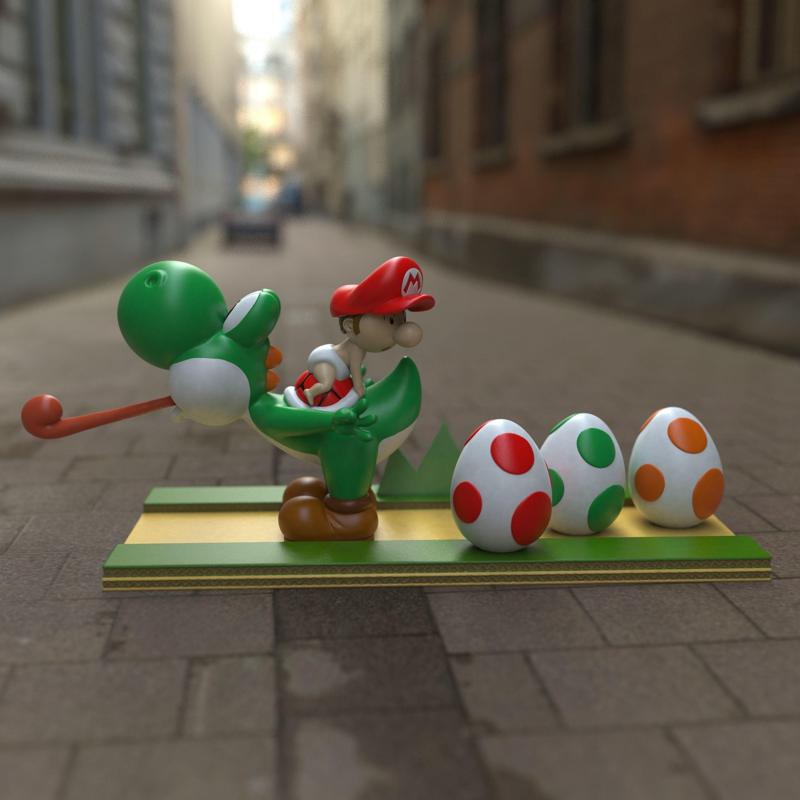Baby Mario and Yoshi