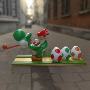 Baby Mario and Yoshi