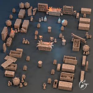 Draugar Ruins - Tomb Object and Props