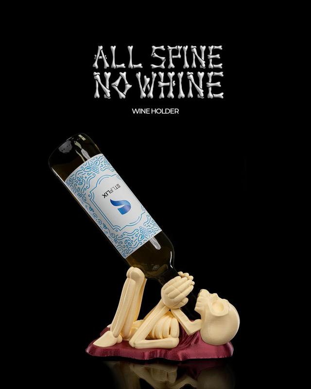 All Spine no Whine Wine Holder