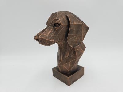 DACHSHUND LOW POLY BUST