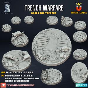 Trench Warfare Bases and Toppers(Pre-supported)