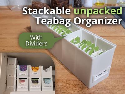Stackable Tea Organizer for unpacked Teabags