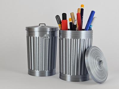 Trash Can Pen Holder