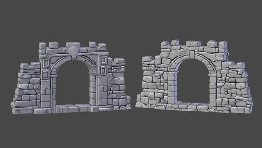 FDM Nosupport DND Terrain Small Portal No Steps Easyprint Fastprint 15min   