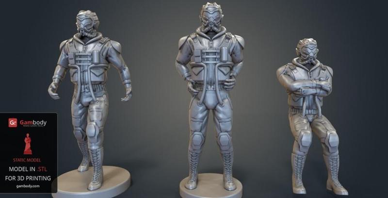 BattleMech Male Pilots 3D Printing Files for SLS/SLA | Static