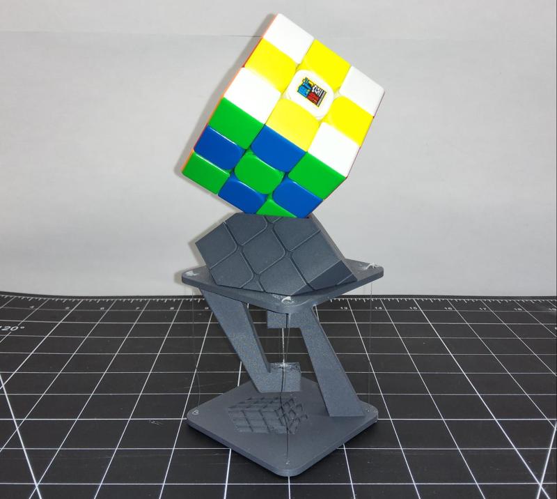 Tensegrity Rubik's Cube Stand