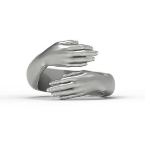 Hug ring hands ring STL