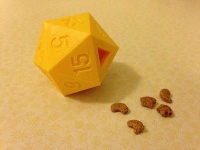 D20 Cat Treat Toy - fixed and rotated