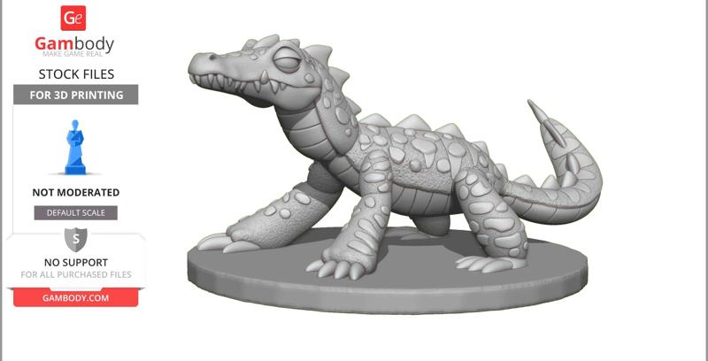 Crocodile Cartoon 3d Printable STL