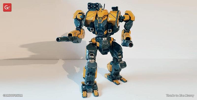 MWO Warhammer STL files for 3D Printing | Assembly Model + Action