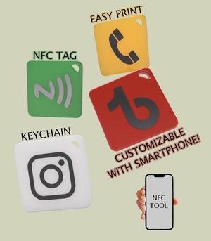 Customizable Keychain NFC Tag 