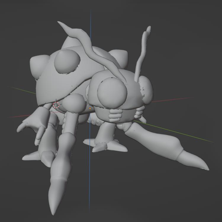 Tentomon - Ingame model polished - Seperate Parts
