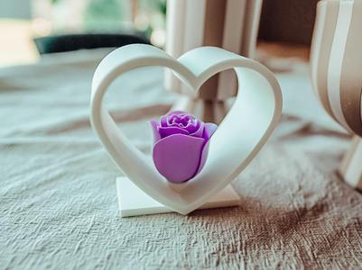 Mothersday valentine heart with rose Herz mit Rose