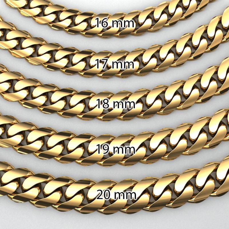 5 SIZE MIAMI CUBAN LINK PONG SET FOR BRACELET OR NECKLACE 3D Model Collection