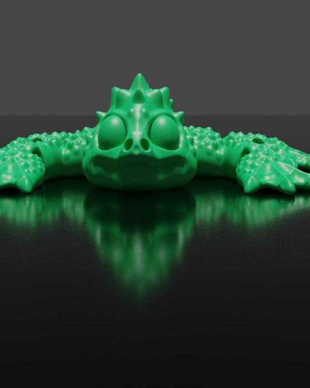 Articulated Lizard / Dragon Flexi - Support free - Print in Place
