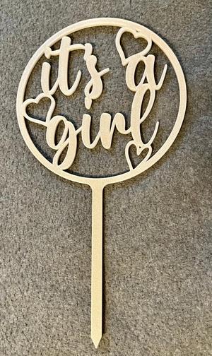 It's a girl cake topper