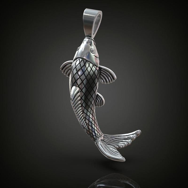 Fish pendant  carp caught