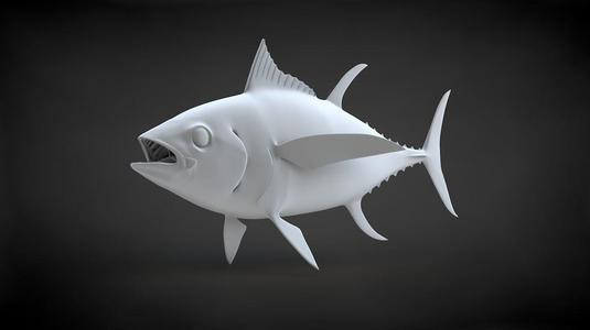 Yellowfin Tuna 3D Printable Model