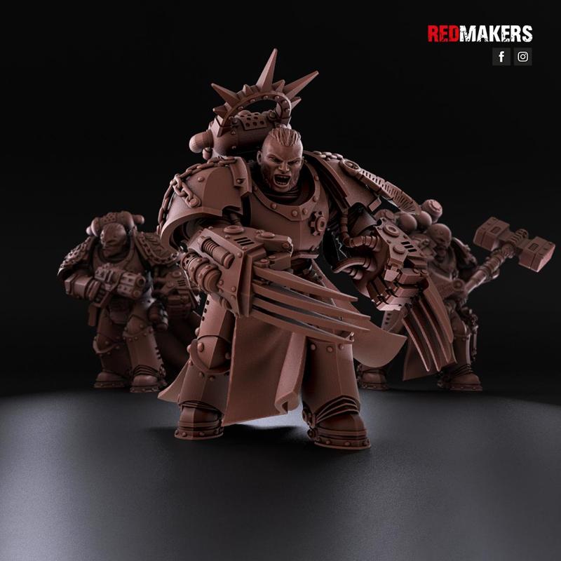 Sergeant - Space Knights - Pistols and Melee Weapons.