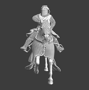 Mounted Hospitaller knight - Drawing Sword