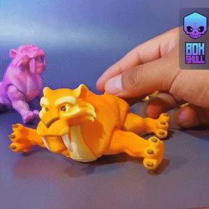 DIEGO - SABER TOOTHED TIGER - FLEXI - ARTICULATED
