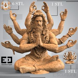 Lord Shiva - 10 Hands