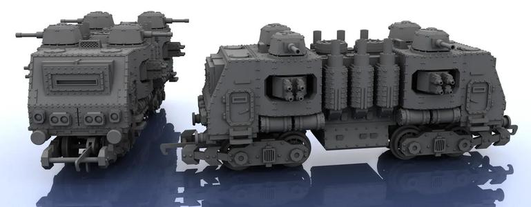 OO Scale Train - Warhammer Style - 2 Segments   