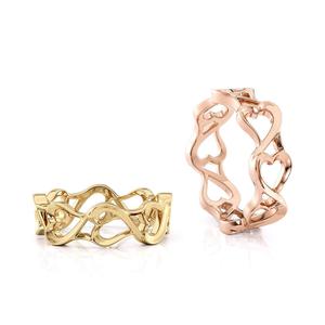 Jewelry Band Ring Heart Printable model 3D