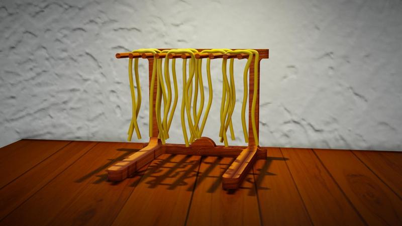 WOODEN COLLAPSIBLE PASTA & SPAGHETTI DRYING RACK