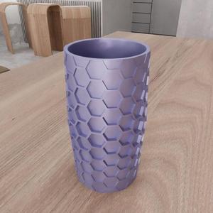 3D Honeycomb Vase 2 with 3D Stl File & Small Vase, Decorative Vase, Flower Vase, Gift For Girlfriend, Unique Vase, Honeycomb Decor