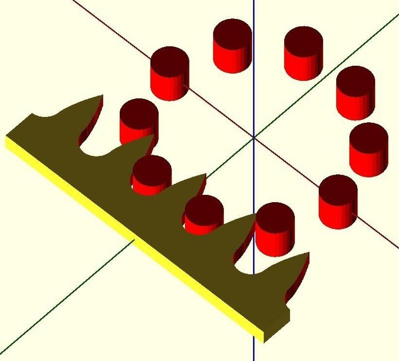 OpenSCAD Roller Pinion Rack Profile
