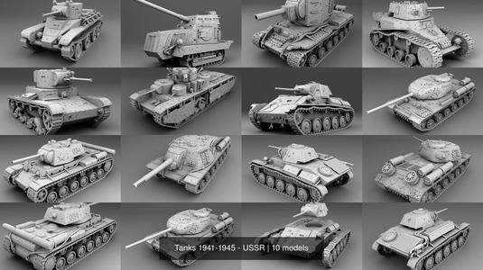 Tanks 1941-1945 - USSR 3D Model Collection